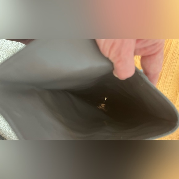 Gray Knee-High Leather Boots Vince 8.5 US/
68.5 EU High Heels Zipper - Picture 9 of 9